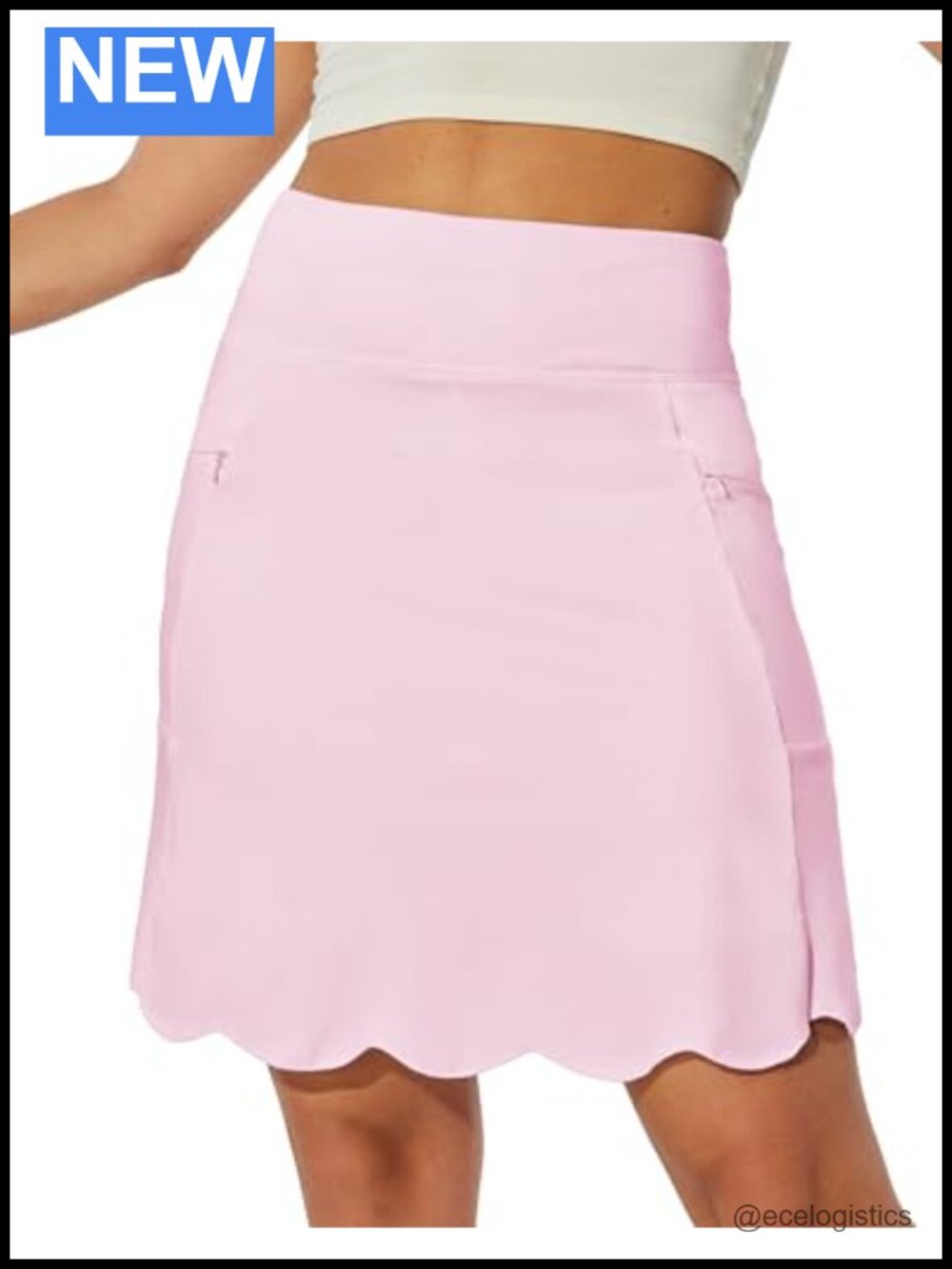 Golf Skirt with Zipper Pockets Women Athletic Skort Tummy Control 20 inch